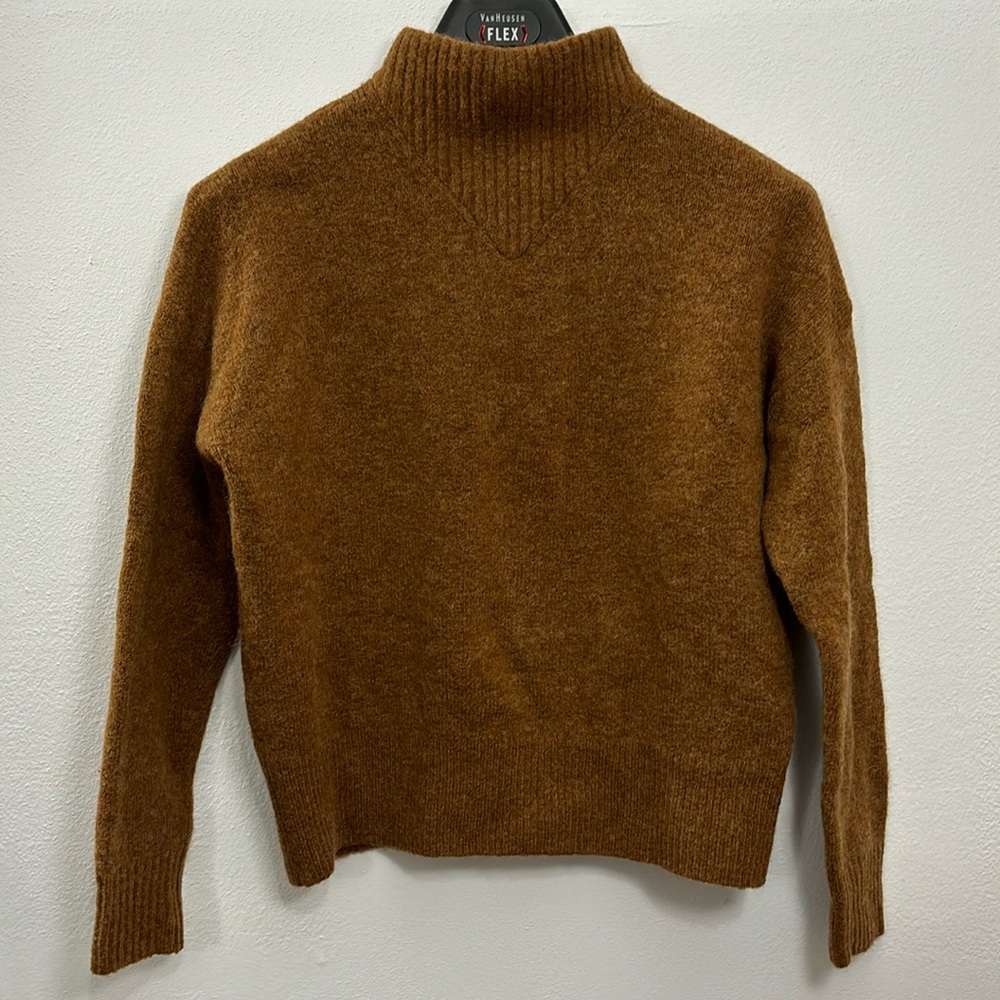 Madewell Dillon Mockneck Pullover Sweater - Heather Cumin (Brown)